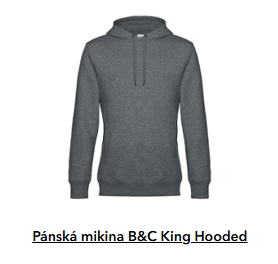 Pánská mikina B&C King Hooded